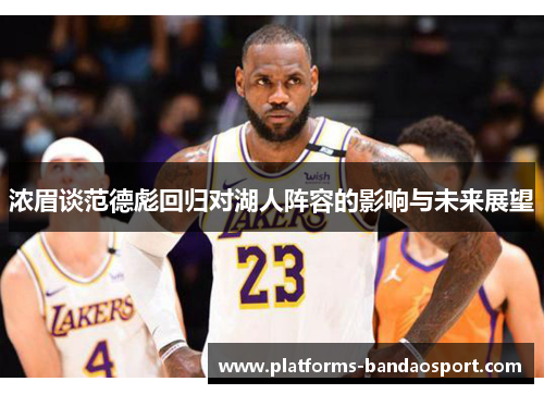 浓眉谈范德彪回归对湖人阵容的影响与未来展望