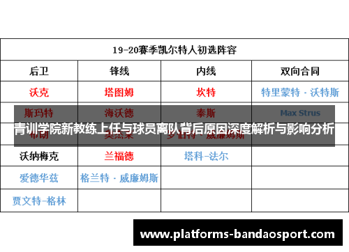 青训学院新教练上任与球员离队背后原因深度解析与影响分析